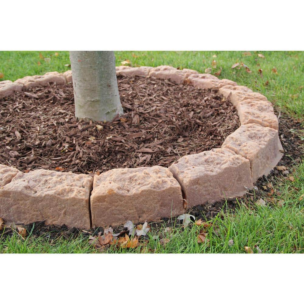 Autumn Bluff Multicolor Polyethylene Curved Edging Stone Set