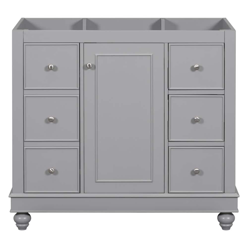 35.28 in. W x 18.20 in. D x 32.87 in. H Bath Vanity Cabinet without Top in 