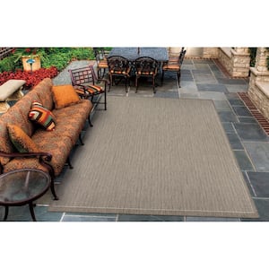Recife Saddle Stitch Champagne-Taupe 5 ft. x 8 ft. Indoor/Outdoor Area Rug