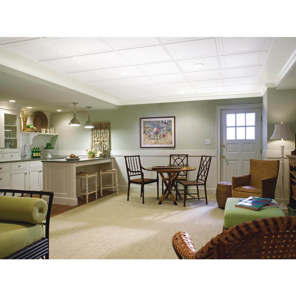 White 24x24 Mineral Fiber Acoustic Ceiling Tiles with Tegular Edge