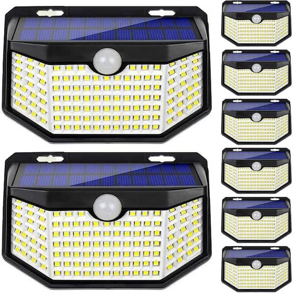 Solar Outdoor Lights, IP65 Waterproof, Solar Powered Lights Outside, Upgraded PIR Motion Sensor Spot Lights (8-Pack)