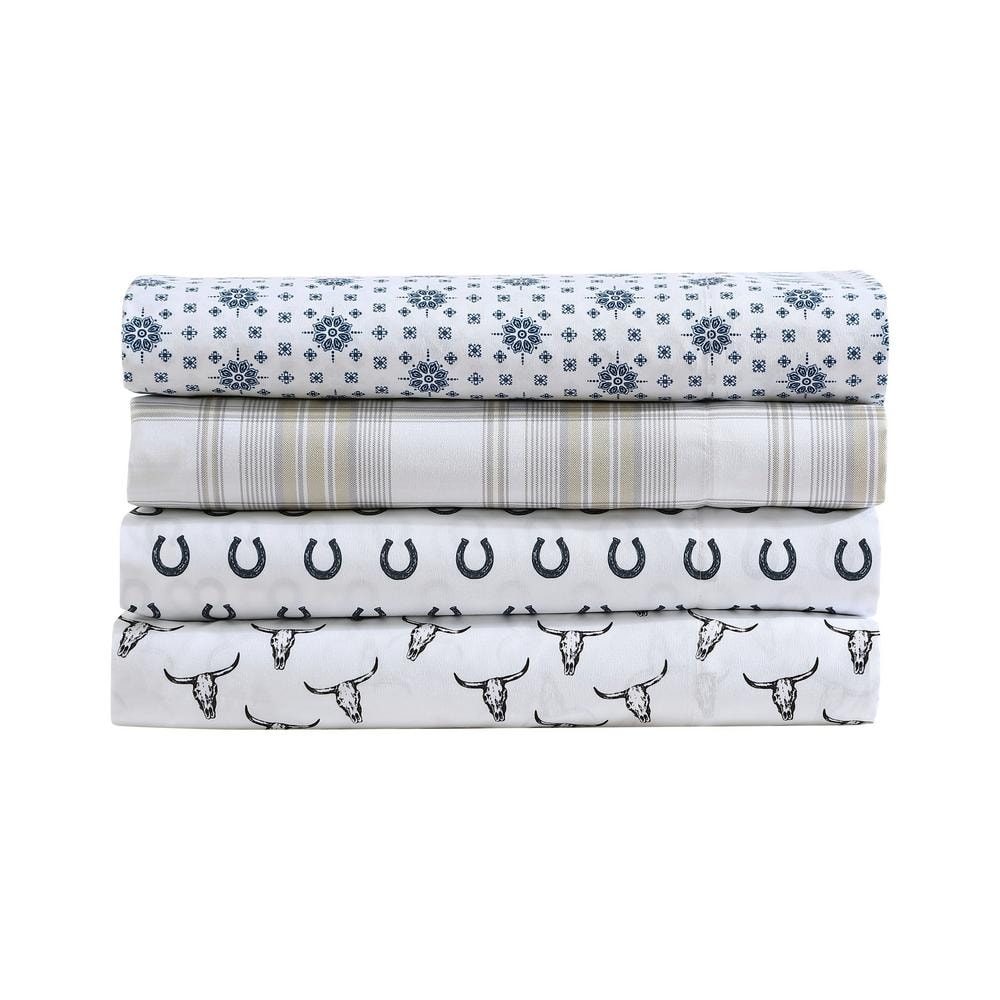 Beige Plaid Full Microfiber Sheet Set