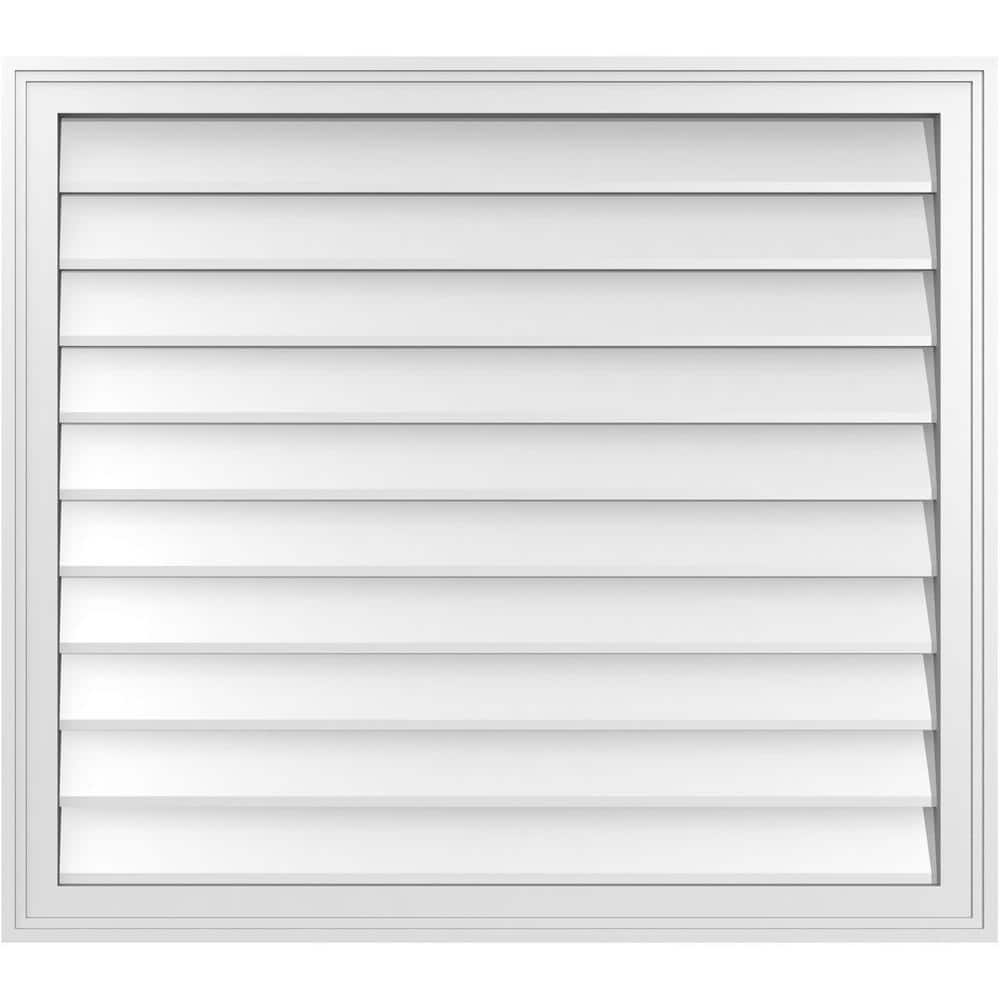 "36"" x 32"" Rectangular White PVC Paintable Gable Louver Vent Non-Functional" price history on PriceWatchPro