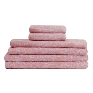 London 6-Piece Rose 100% Cotton Bath Towel Set