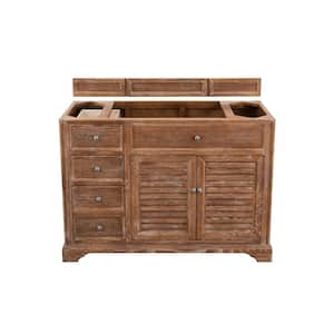 Savannah 47.5 in. W x 23.3 in. D x 33.50 in. H Single Bath Vanity Cabinet Without Top in Driftwood