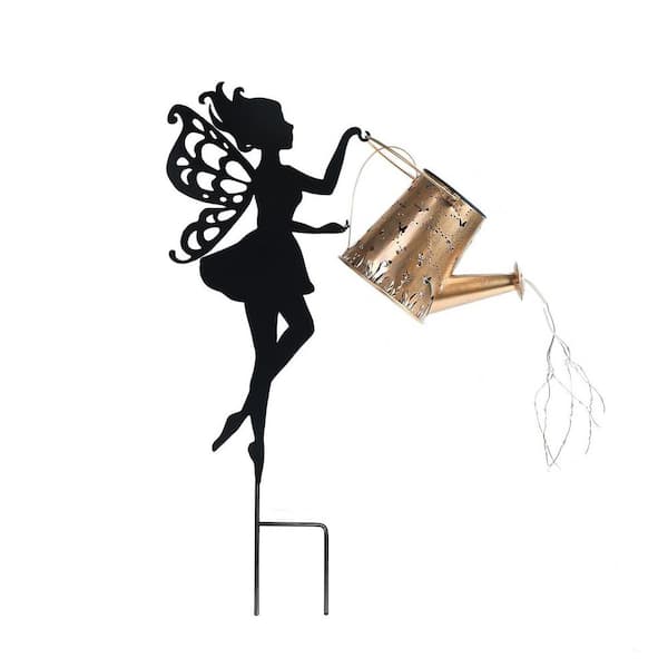 FAWEY TRED INC Fairy Garden Decor with Solar Watering Can, Waterproof Outdoor Decorative