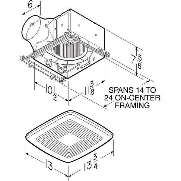 Broan XB110 Energy Star 110 CFM Fan