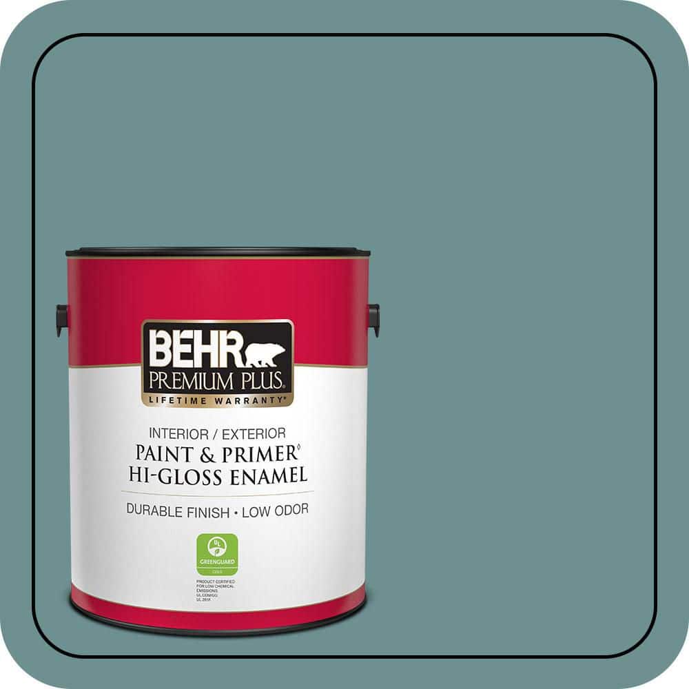 1 gal. #500F-6 Hallowed Hush Hi-Gloss Enamel Interior/Exterior Paint & Primer price history on PriceWatchPro