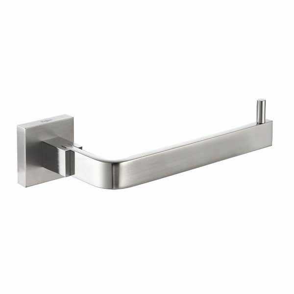 KRAUS Aura Single Post Bathroom Toilet Paper Holder without Cover in Brushed Nickel