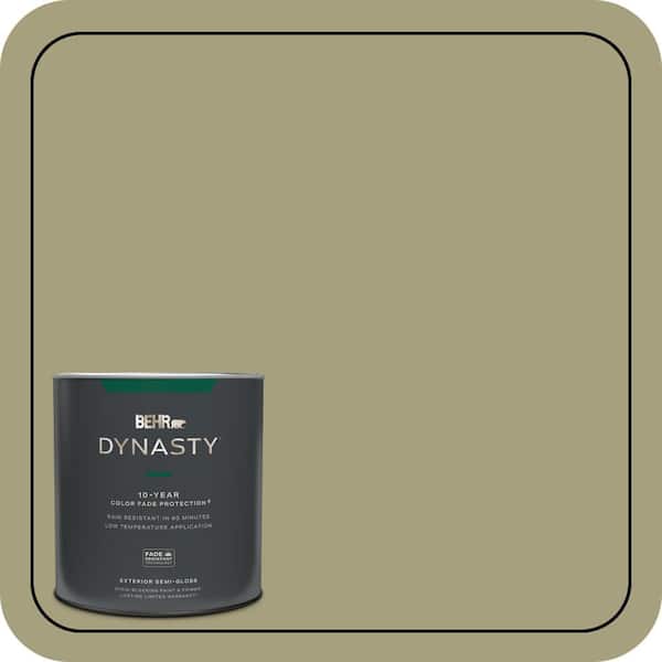 1 qt. #S350-4A Dried Rosemary Semi-Gloss Enamel Exterior Stain-Blocking Paint and Primer