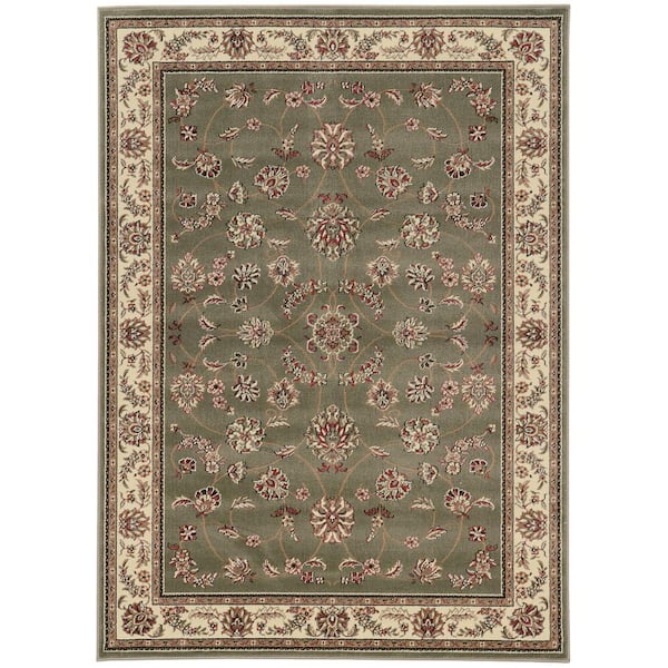 Unbranded Como Sage 5 ft. x 8 ft. Traditional Oriental Scroll Area Rug