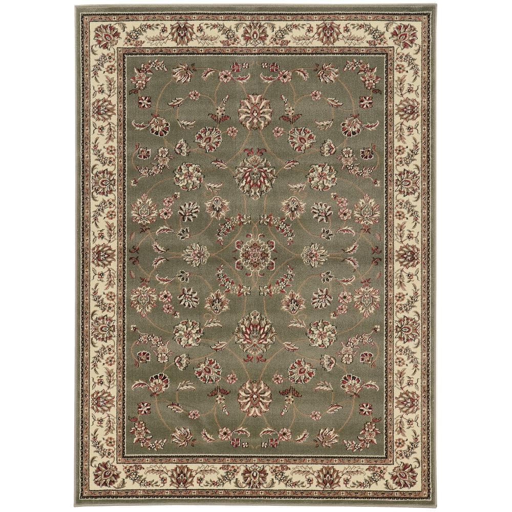 Como Sage 9 ft. x 12 ft. Traditional Oriental Scroll Area Rug 1596/1806 ...