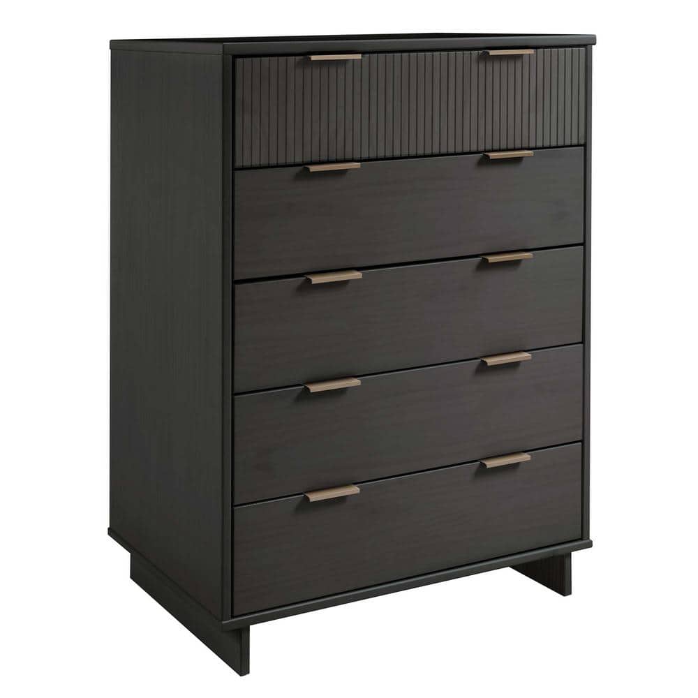 Granville Dark Grey Pinewood Vertical Dresser Set