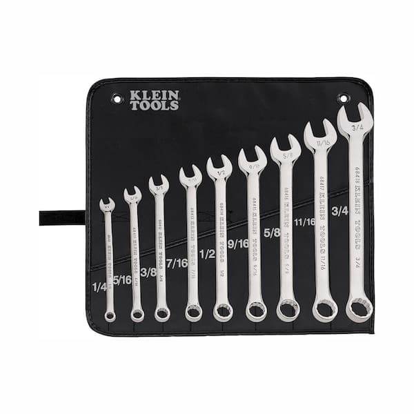Klein Tools 9-Piece SAE Combination Wrench Set