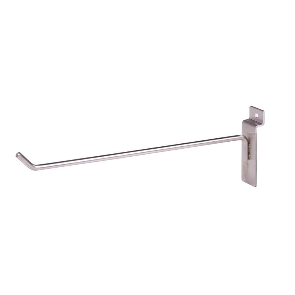 10 in. Satin Nickel Hook for Slatwall (Pack of 96)