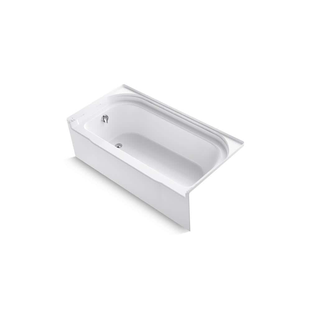 STERLING Accord 5 ft. Left Drain Rectangular Alcove Soaking Tub in White  71141110-0 - The Home Depot