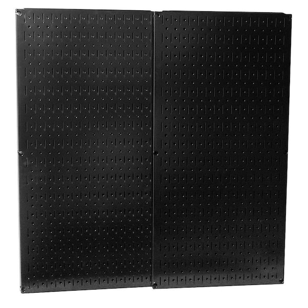 Wall Control 32 in. x 32 in. Overall Size Black Metal Pegboard Pack with Two 32 in. x 16 in. Pegboards
