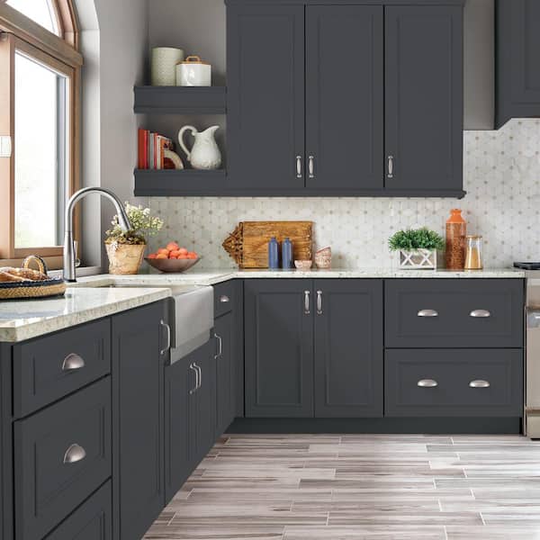 1 gal. #N500-7 Night Club Semi-Gloss Enamel Interior/Exterior Cabinet, Door & Trim Paint