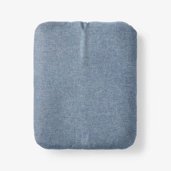 The Company Store Legends Hotel Bromley Yarn-Dyed Denim Velvet Cotton Flannel King Fitted Sheet