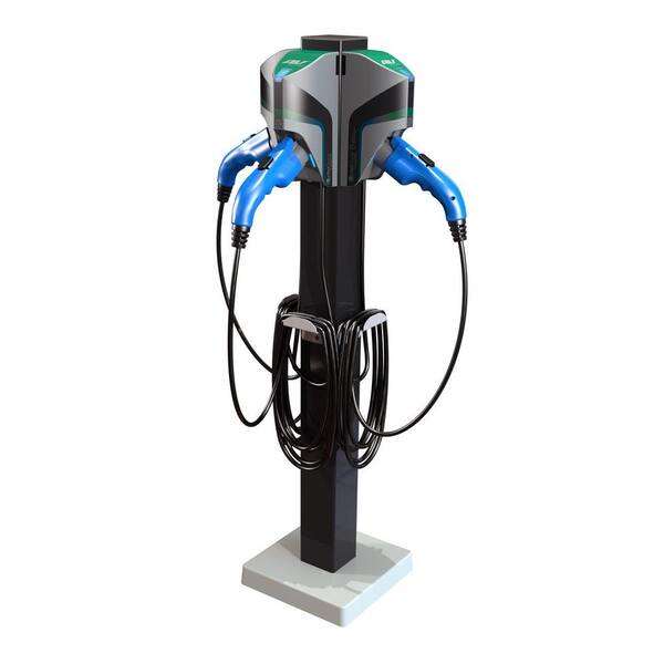 TurboDock 20 ft. 16 Amp 120/240-Volt Commercial/Workplace EV Charging Stations with Triple Pedestal