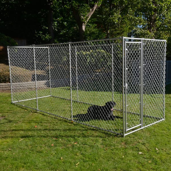 Lucky Dog Chain Link Dog Kennel 6 x 5 x 15 ft