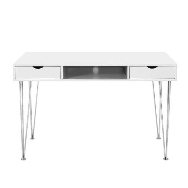 Walker Edison Furniture Company Grey Desk with Storage