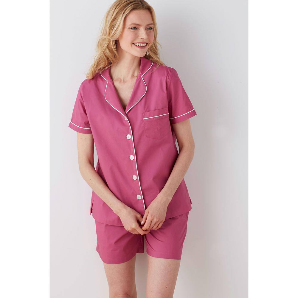 The Company Store Solid Poplin Cotton Women's Extra Large Raspberry ...