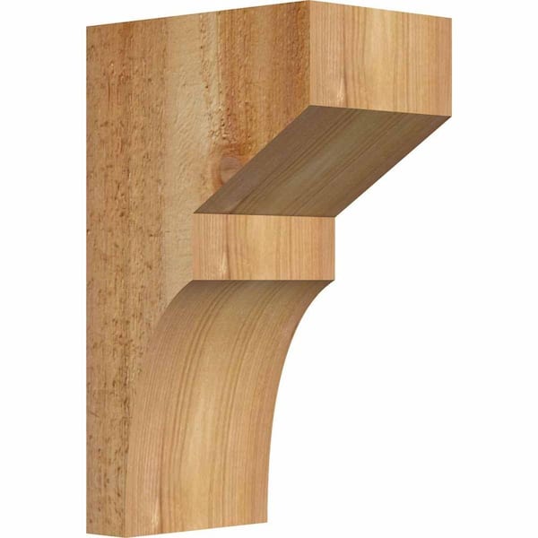 Ekena Millwork 4 in. x 6 in. x 10 in. Western Red Cedar Monterey Rough Sawn Corbel