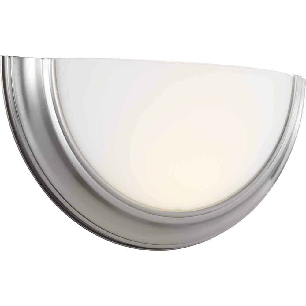 Eclipse 15.5'' Brushed Nickel LED Wall Sconce with Satin White Shade