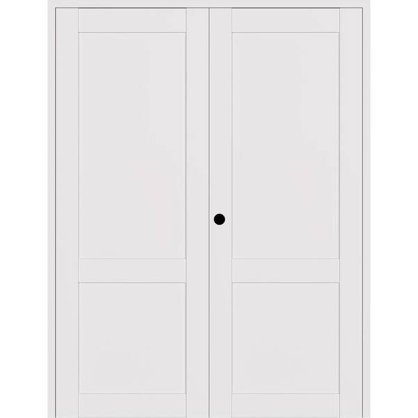 Belldinni 2 Panel Shaker 36 in. x 96 in. Right Active Snow White Wood ...