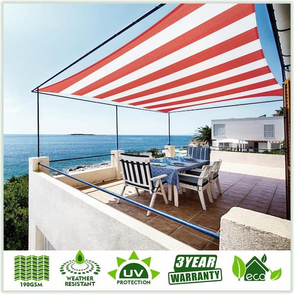 190 GSM Rectangle Sun Shade Sail Screen Canopy, Outdoor Patio and Pergola Cover