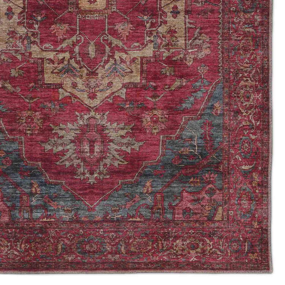 Gloria Red Medallion 10' x 14' Synthetic Rug