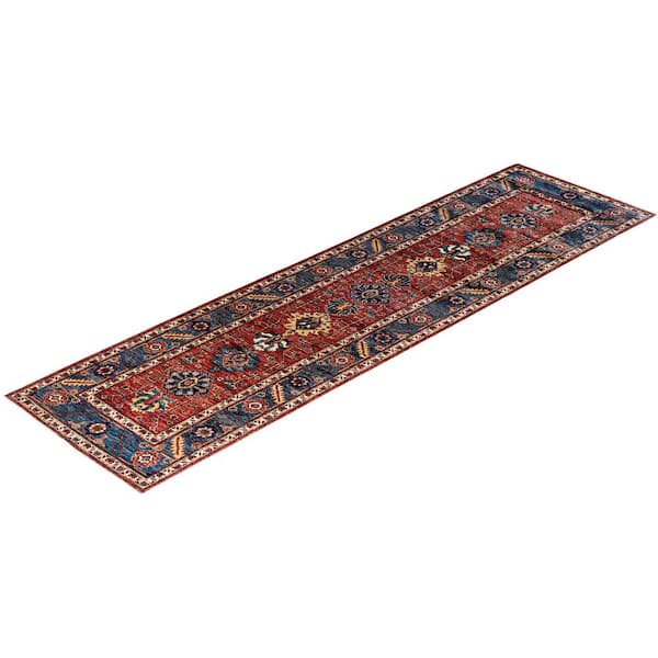 Serapi Red 3 ft. x 10 ft. Tribal Wool Indoor Area Rug