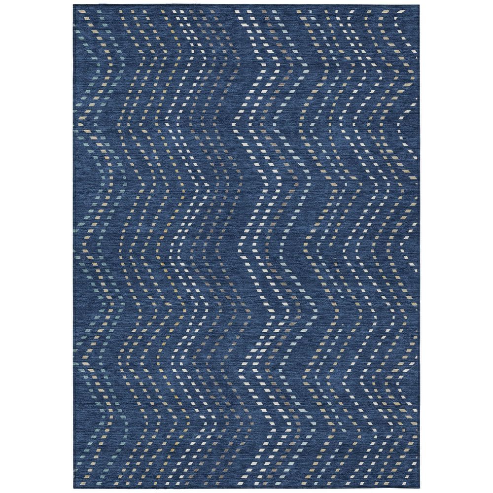 Chantille Machine Washable Indoor/Outdoor Abstract ACN2992 Navy 3 ft. x 5 ft. Area Rug price history on PriceWatchPro
