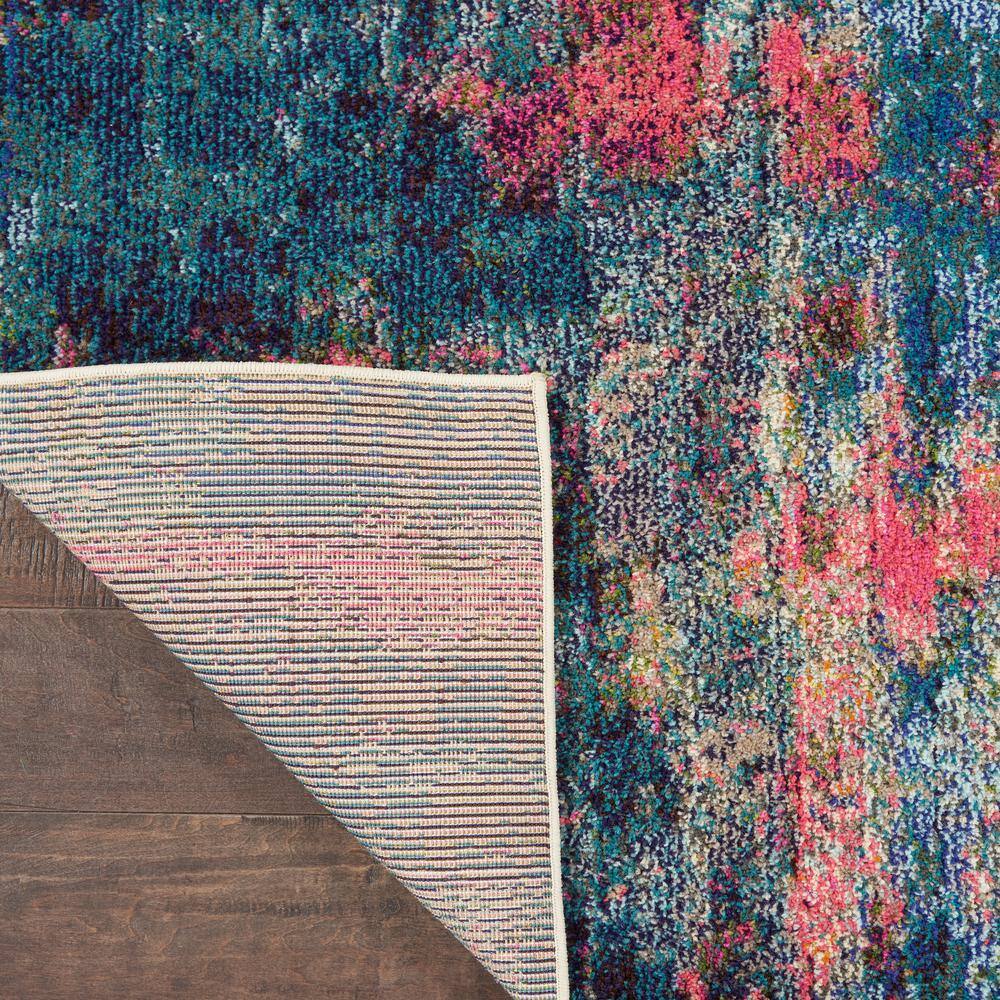 Blue Abstract Tufted Synthetic 5' x 7' Area Rug