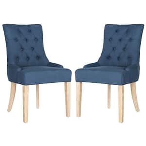 Abby Steel Blue/White Wash Viscose-Poly Chair (2-Pack)