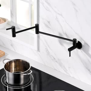 Contemporary 2-Handle Wall-Mounted Pot Filler in Oil Rubbed Bronze