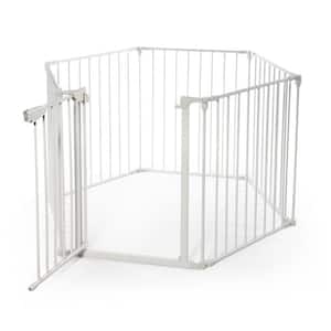 0.6 in. x 22.04 in. x 2.42 ft. 6-Piece White Metal Fence Rail (All Width 146.46 in.)