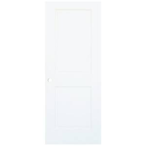 80 in. H x 32 in. W Colonial 2-Panel White Solid Wood Interior Door Slab