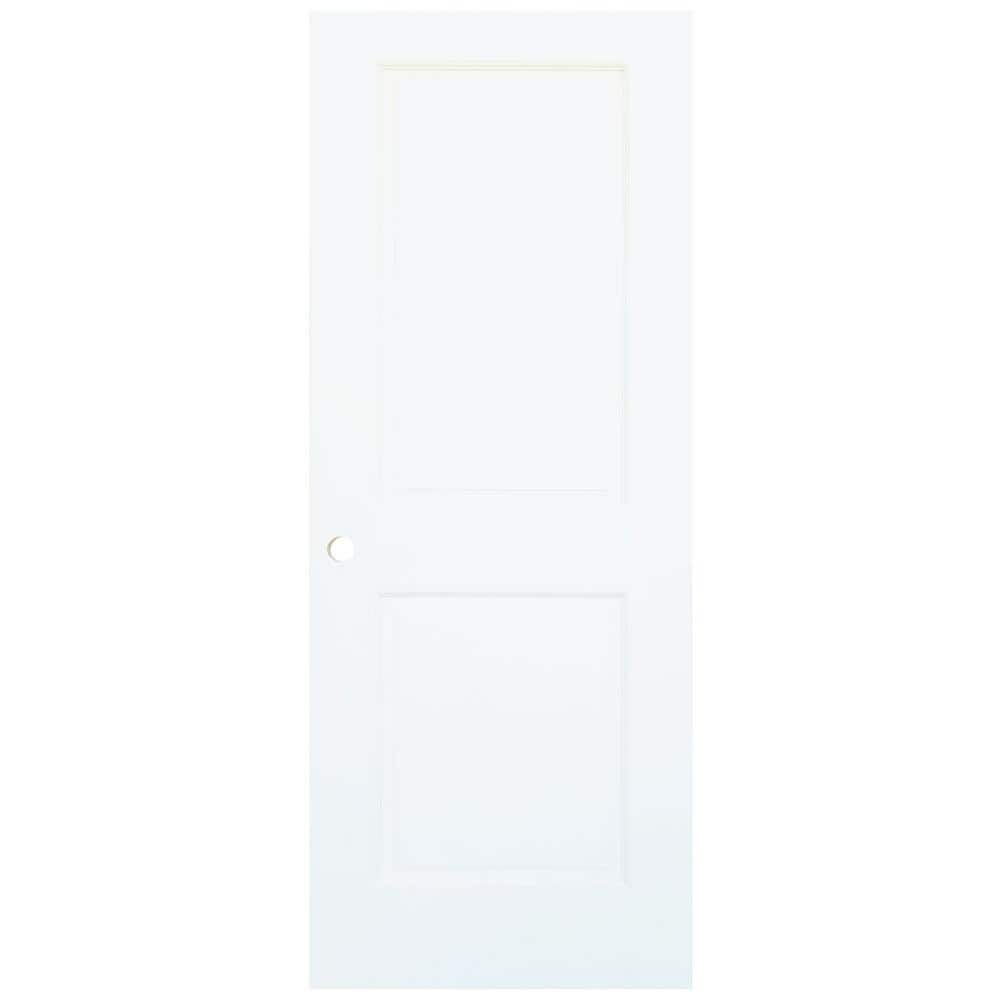 Kimberly Bay 80 in. H x 30 in. W Shaker 2-Panel Solid White Wood ...