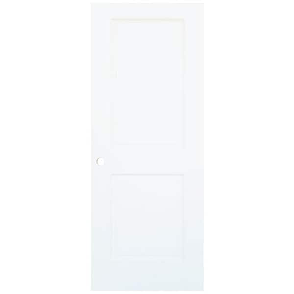 Kimberly Bay 80 in. H x 36 in. W Shaker 2-Panel Solid White Wood ...