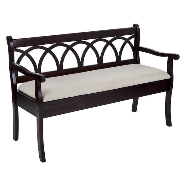 OSP Home Furnishings Black Coventry Storage Bench