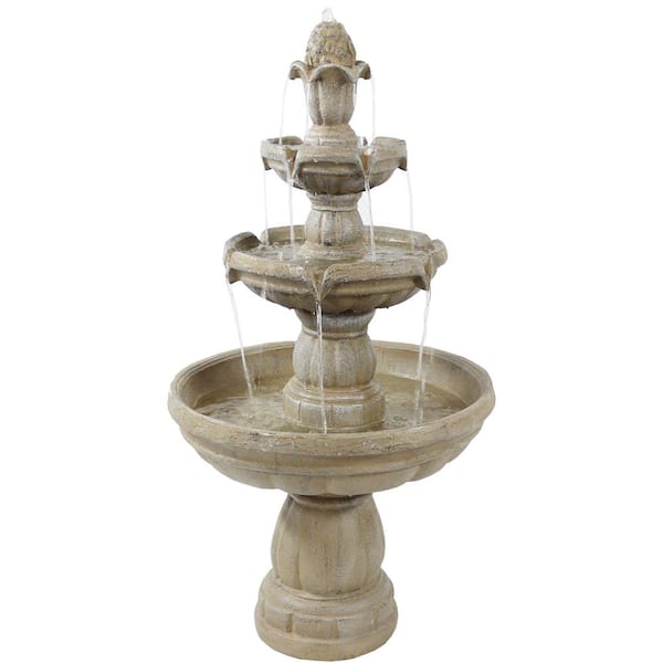 48 in. 3-Tier Outdoor Water Fountain