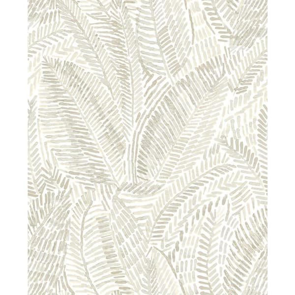 A-Street Prints Fildia Taupe Brown Botanical Matte Paper Non-Pasted Wallpaper