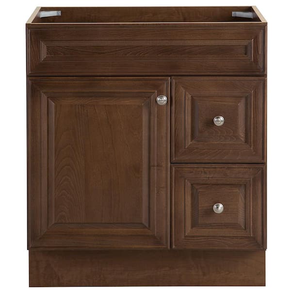 Glacier Bay Glensford 30 in. W x 22 in. D x 34 in. H Bath Vanity Cabinet without Top in Butterscotch