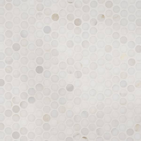 Ivy Hill Tile White Jade 4 In X 039 In Penny Polished Marble Mosaic Tile Sample Ext3rd106411 5957