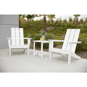 Arcadia White 3-Piece Plastic Patio Conversation Set