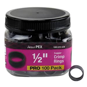 1/2 in. Copper Crimp Ring Pro Pack (100-Pack)