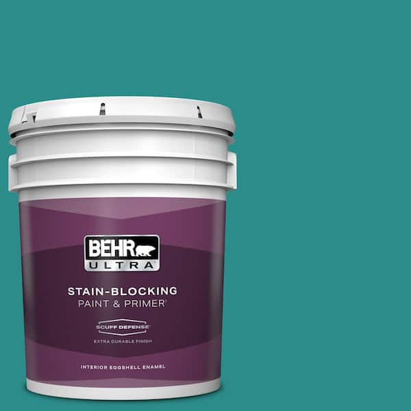 BEHR ULTRA 5 gal. Home Decorators Collection #HDC-FL13-12 Taos Turquoise Extra Durable Eggshell Enamel Interior Paint & Primer