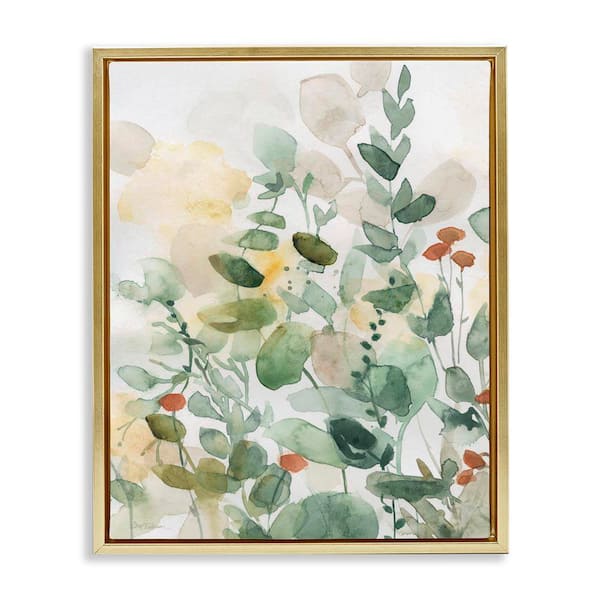Stupell Industries Opaque Layered Leaves by Carol Robinson Gold Floater Frame Nature Graphic Art Print 21 in. x 17 in.